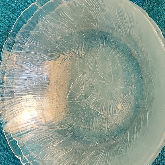 Vintage French Set of "Canterbury Crocus" Glass Bowls & Plates Arcoroc 6 pieces - Picture 7 of 7